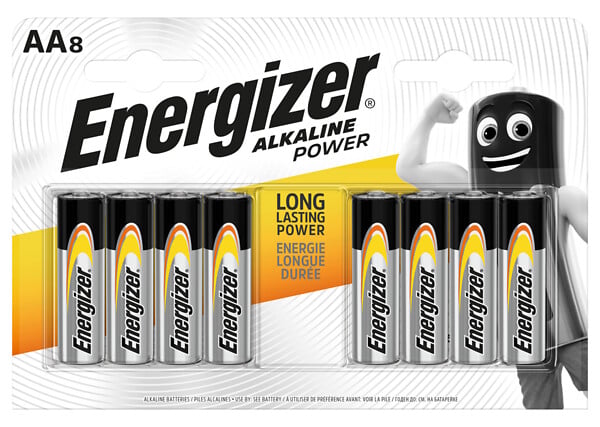 Lot de 8 Piles alcalines AA-LR6 Power