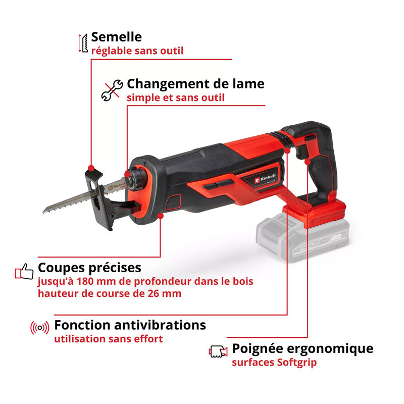 Scie sabre sans fil TE-AP 18/26 Li-Solo EINHELL