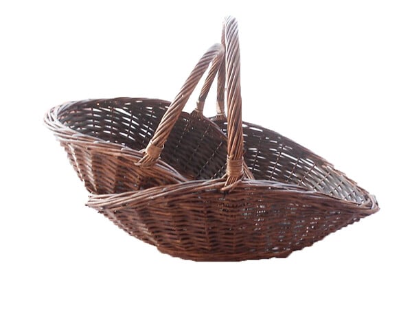 Set de 2 paniers en osier papillon
