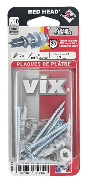 VXTF10 - Blister de 10 chevilles Vix +