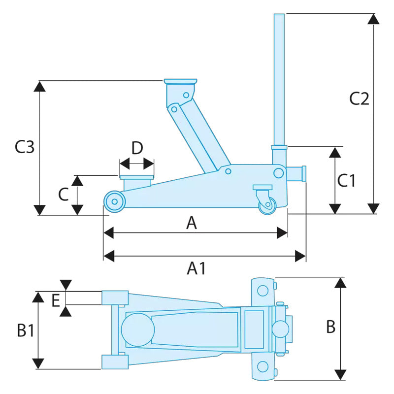 Cric rouleur FACOM DL.3CLP - compact - extra-plat - 2 tonnes