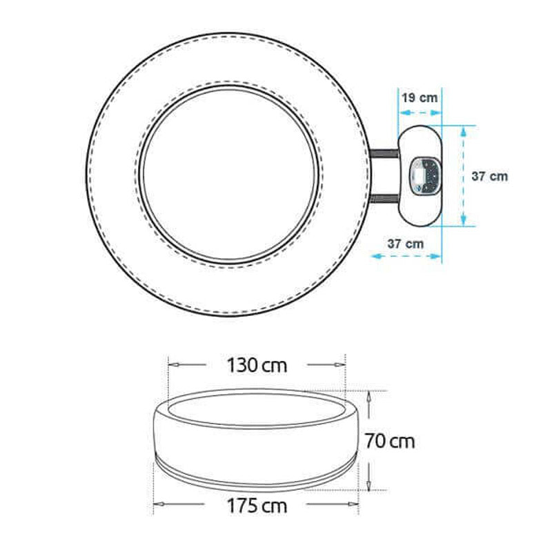 Spa gonflable Montana - rond - 4 places