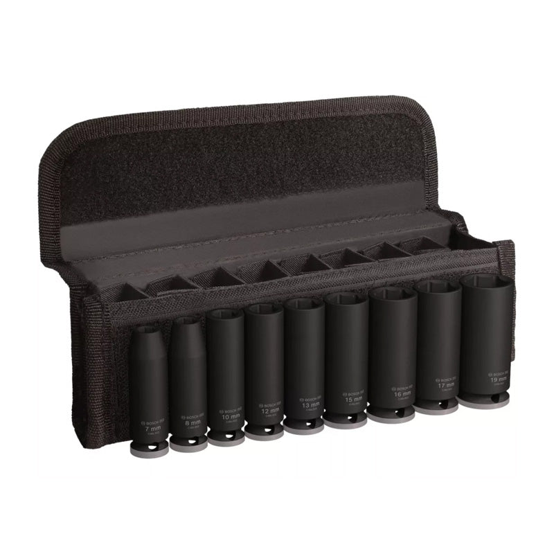 Set 9 Douilles BOSCH Impact PRO M 7,8,10,12,13,15,16,17,19 60-63M 3/8"