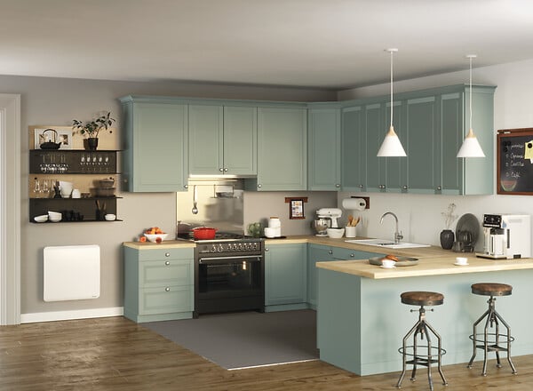 Radiateur double corps de chauffe horizontal Hekla - Blanc - 1000W