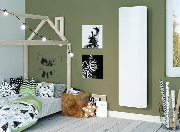 Radiateur double corps de chauffe vertical Hekla - Blanc - 2000W