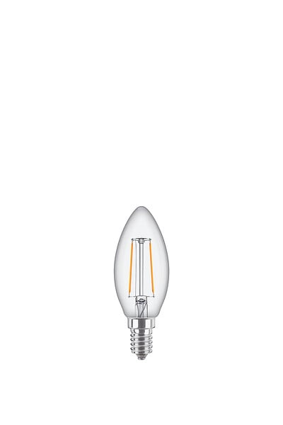 Ampoule Flamme E14 - Filament - Blanc chaud - 2700K - Lot de 2 - 25W