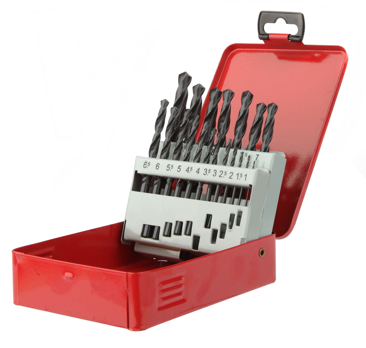 Coffret 19 forets métaux - DIAGER - HSS standard angle 118° Diam.1 à 10 mm par 0,5 mm