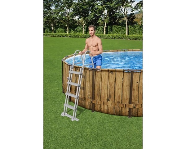 BESTWAY - Piscine tubulaire Power Steel - Ronde - D549xH122cm