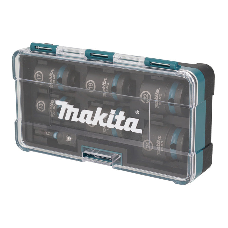 Coffret de 6 douilles MAKITA IMPACT BLACK + Adaptateur HEXA 1/4''E-16592