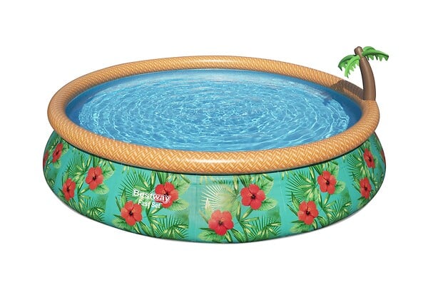 Piscine autoportante avec fontaine - Ronde - D457xH84cm
