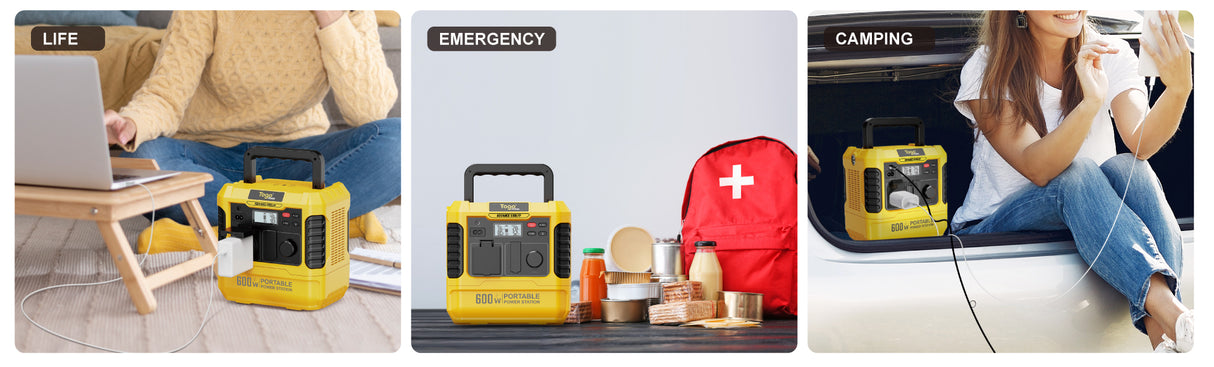 Station d'energie - TOGO POWER - Technologie batterie LiFEPO4 - ADVANCE600LFP - Sortie max AC 1200W