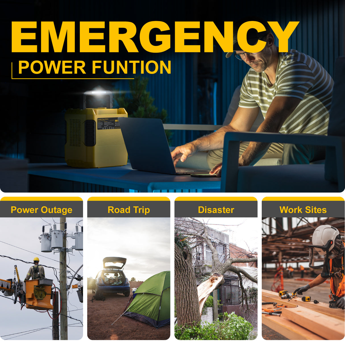 Station d'energie - TOGO POWER - Technologie batterie LiFEPO4 - ADVANCE600LFP - Sortie max AC 1200W