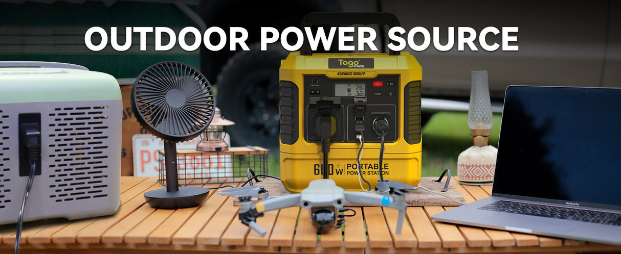 Station d'energie - TOGO POWER - Technologie batterie LiFEPO4 - ADVANCE600LFP - Sortie max AC 1200W