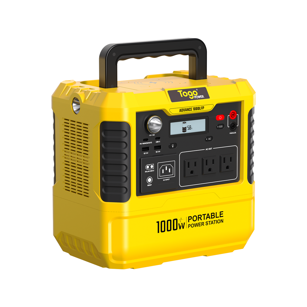 Station d'energie - TOGO POWER - Technologie batterie LiFEPO4 - ADVANCE1000LFP - Sortie max AC 2000W