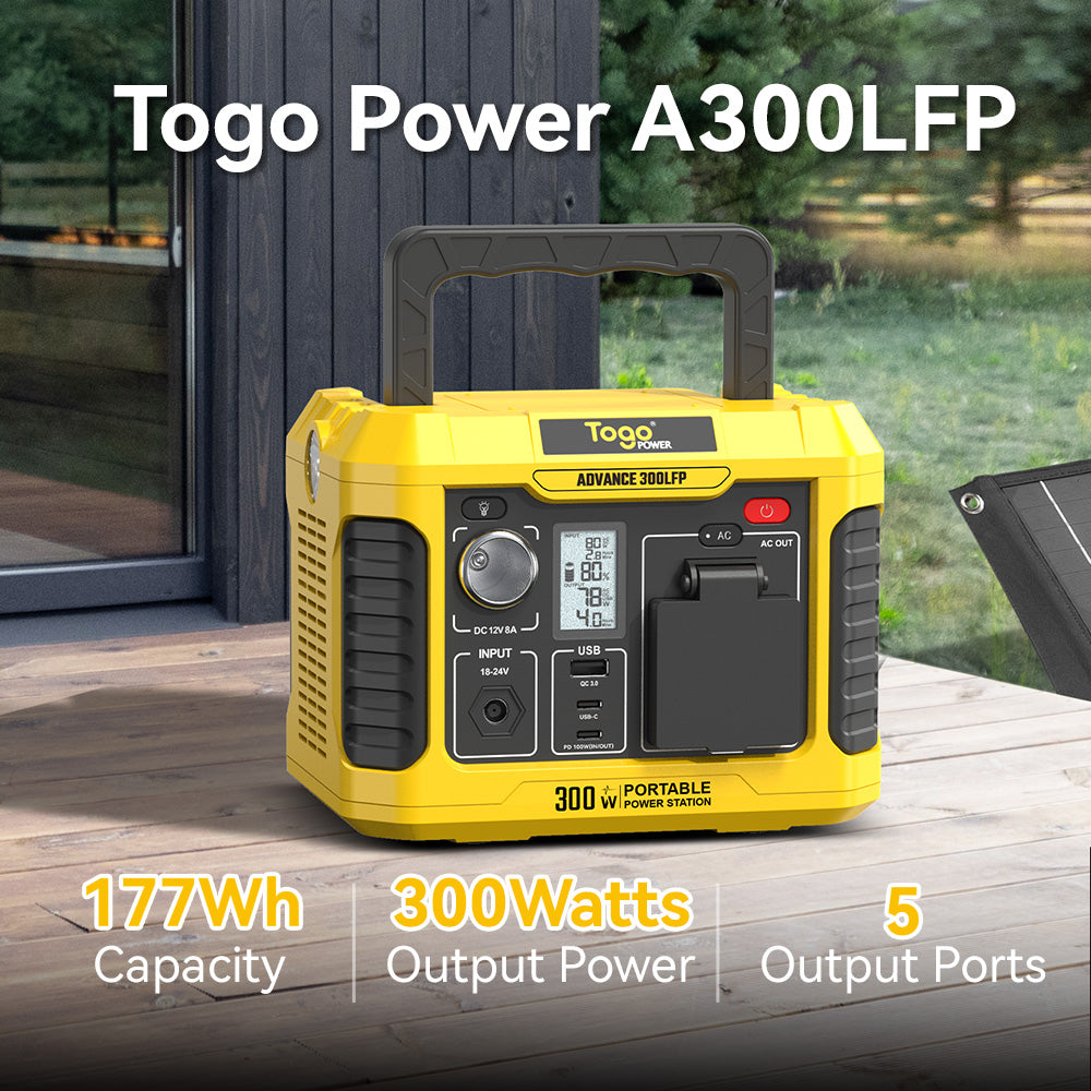 Station d'energie - TOGO POWER - Technologie batterie LiFEPO4 - ADVANCE300LFP - Sortie max AC 400W