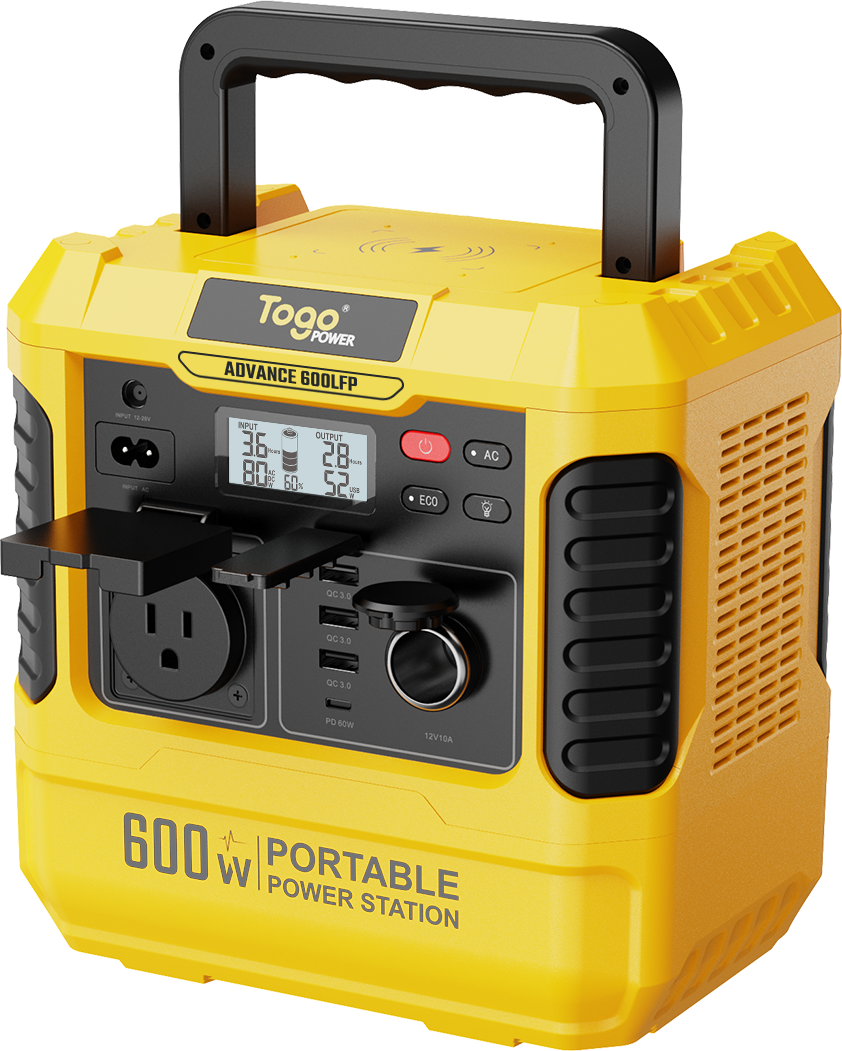 Station d'energie - TOGO POWER - Technologie batterie LiFEPO4 - ADVANCE600LFP - Sortie max AC 1200W