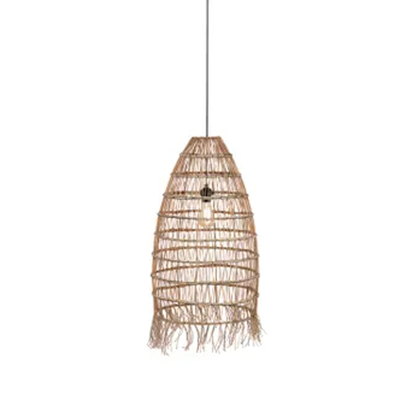 Abat-jour pour suspension Lyna en jonc de mer - ⌀ 45 cm - marron