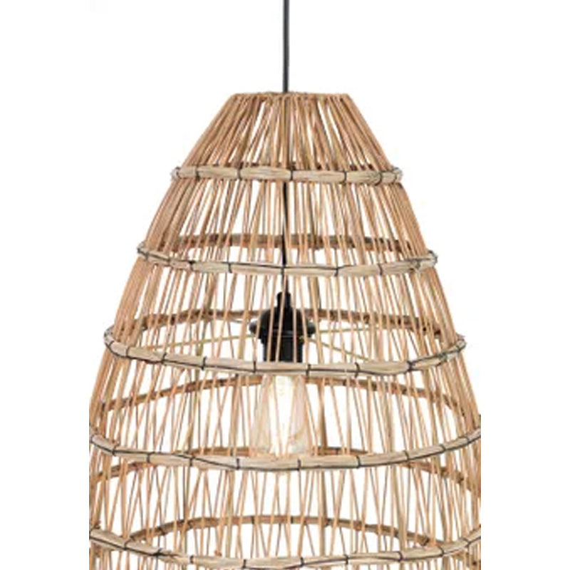 Abat-jour pour suspension Lyna en jonc de mer - ⌀ 45 cm - marron