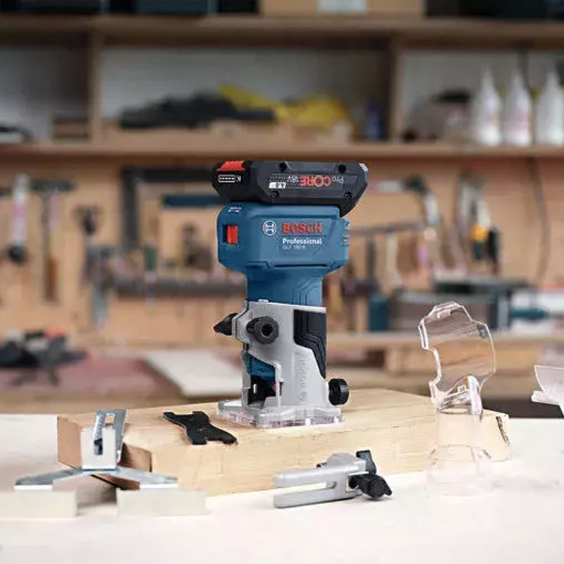 Affleureuse sans-fil BOSCH GLF 18V-8 - 0 601 B51 100 Professional (vendu sans batterie) en L-BOXX avec accessoires