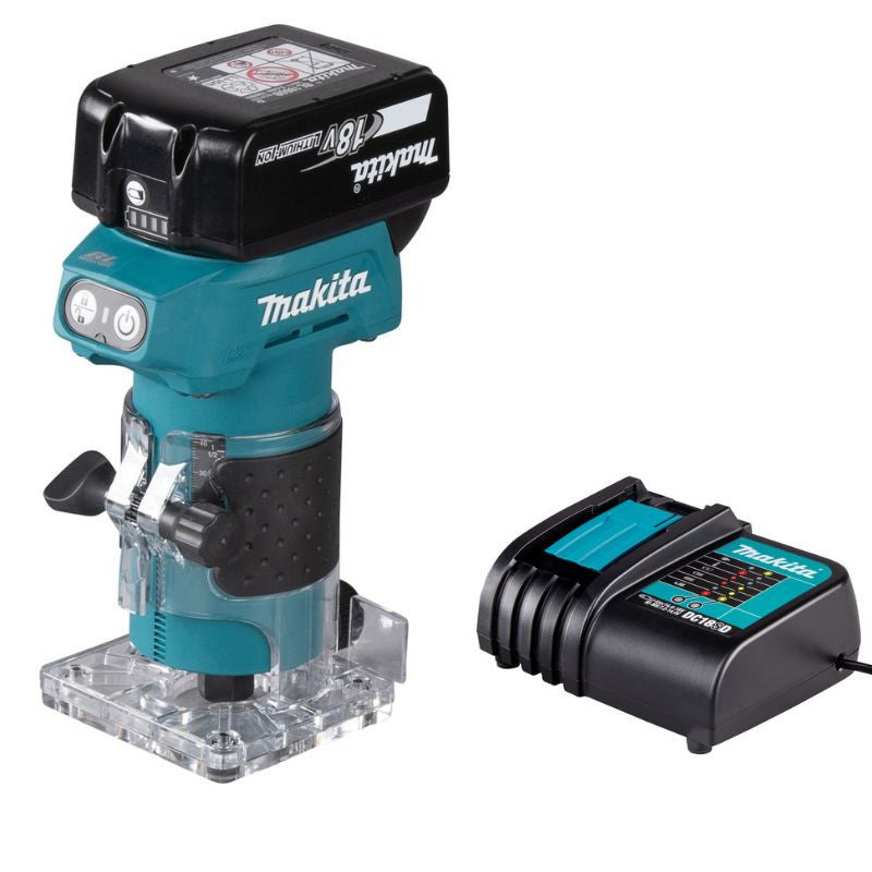 Affleureuse Ø 6 mm 1x3Ah 18V LXT ® MAKITA DRT52SF en coffret