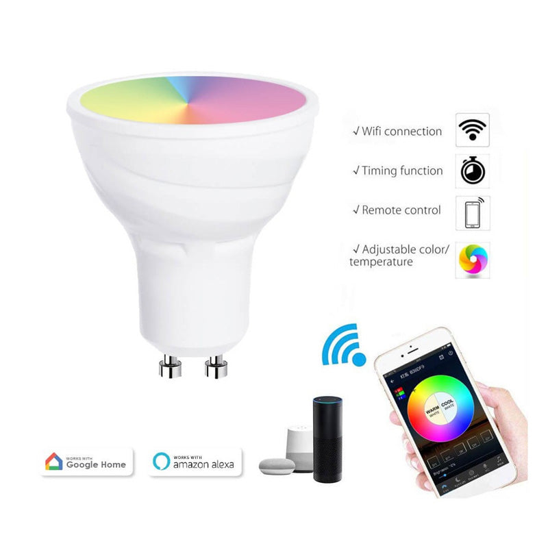 Ampoule LED connectée Wifi Smart ENER-J LED PAR16 5W- GU10 - RGB