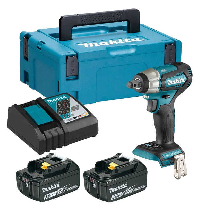 Boulonneuse à chocs 180 Nm Brushless 2x3Ah 18V LXT ® MAKITA DTW181RFJ en MAKPAC