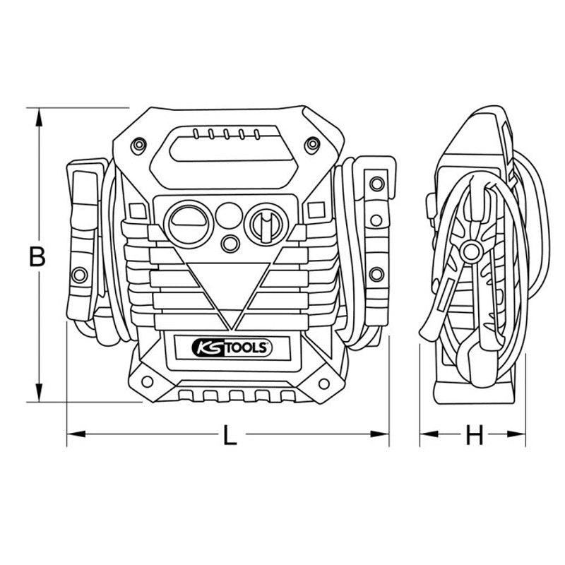 Booster hybride 1800 A au démarrage - KS TOOLS - 550.1870