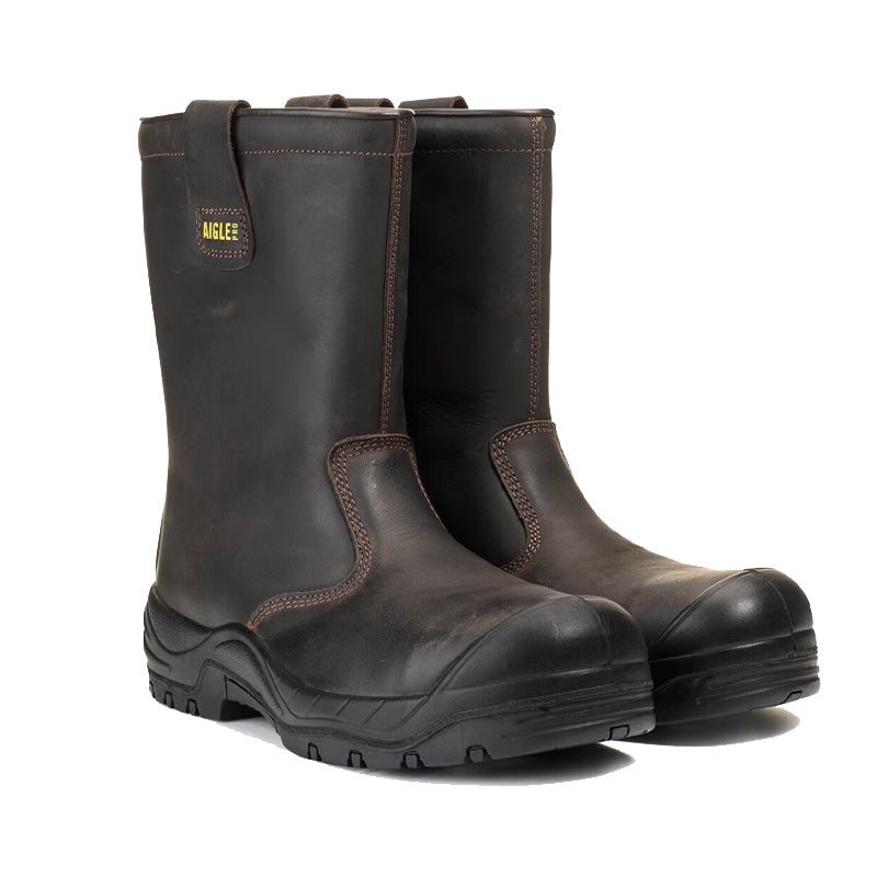 Bottillons de sécurité S3 cuir AIGLE IOLAR - isolant et imperméable