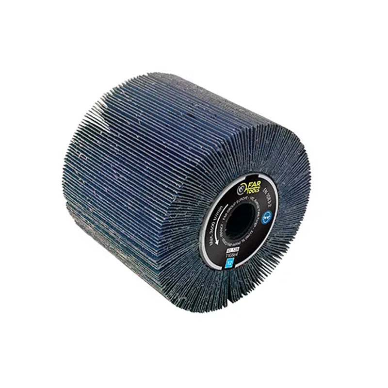 Brosse à lamelles abrasives en oxyde de zirconium - grain 120 - 120 x 100 mm FARTOOLS