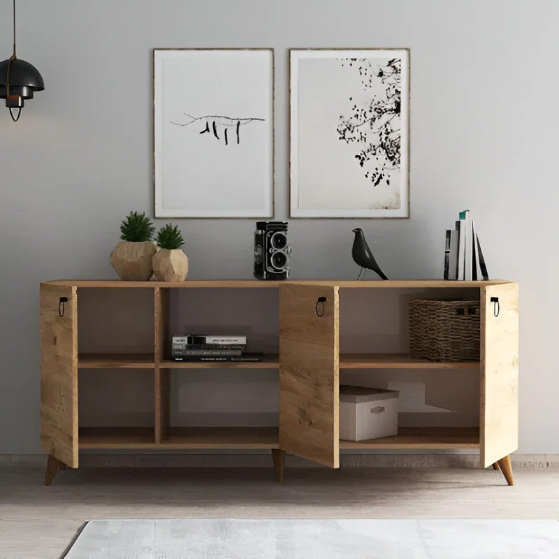 Buffet Bernard en bois embouti revêtu de mélamine avec finition