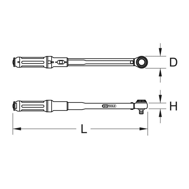 Clé dynamométrique ERGOTORQUEprécision® 3/4'', 110-550 Nm - KS TOOLS - 516.1490