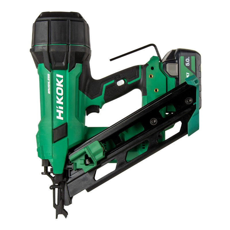 Cloueur 90mm-18V-5Ah - HIKOKI - NR1890DCAWQZ -Li-ion Brushless-Tête en D bande papier - Hitcase IV