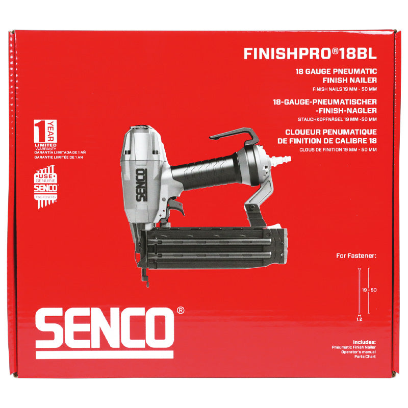 Cloueur de finition pneumatique SENCO FINISHPRO 18-BL pour pointes G18 de 15 à 50 mm