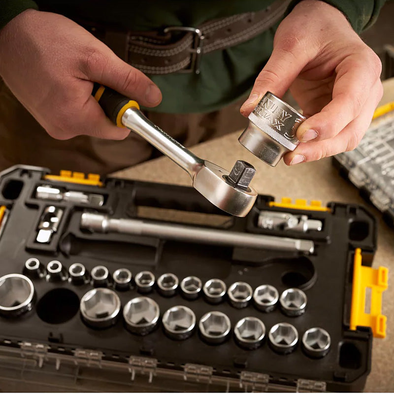 Coffret de douilles stakbox l - 1/2’’ - jeu de 26 pcs - fatmax - STANLEY - FMMT98103-1