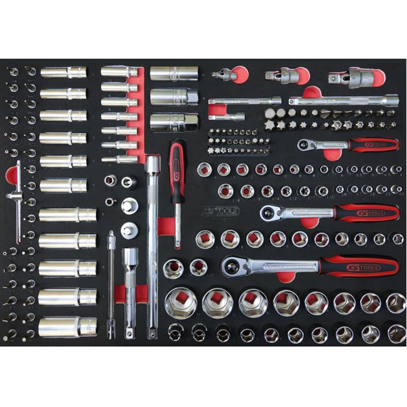 Composition d'outils 6 tiroirs pour servante, 455 pièces - KS TOOLS - 714.0452
