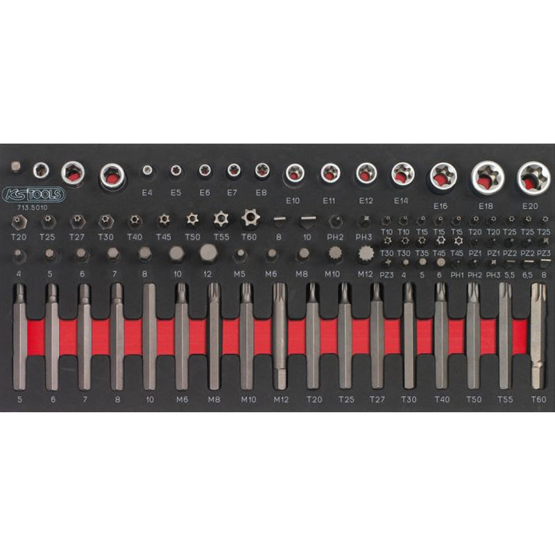 Composition d'outils 6 tiroirs pour servante, 455 pièces - KS TOOLS - 714.0452