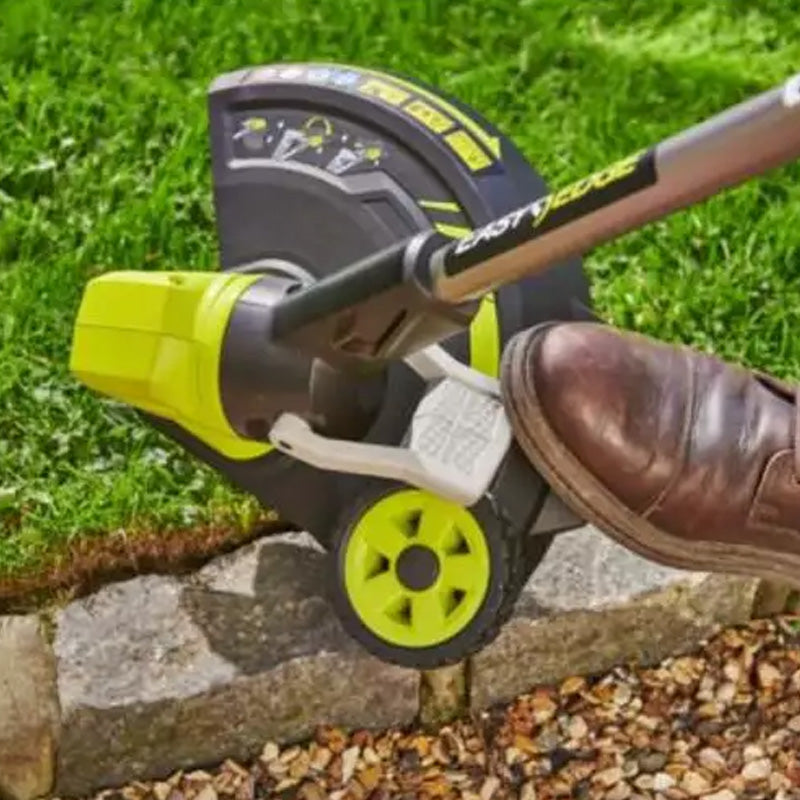 Coupe-bordures / dresse-bordures 18V - RYOBI RY18LT33A-0 - Ø coupe 33 cm - fonction dresse-bordures avec commande au pied et roue de guidage - Ø fil 1 x 1,65 mm (vendu sans batterie)