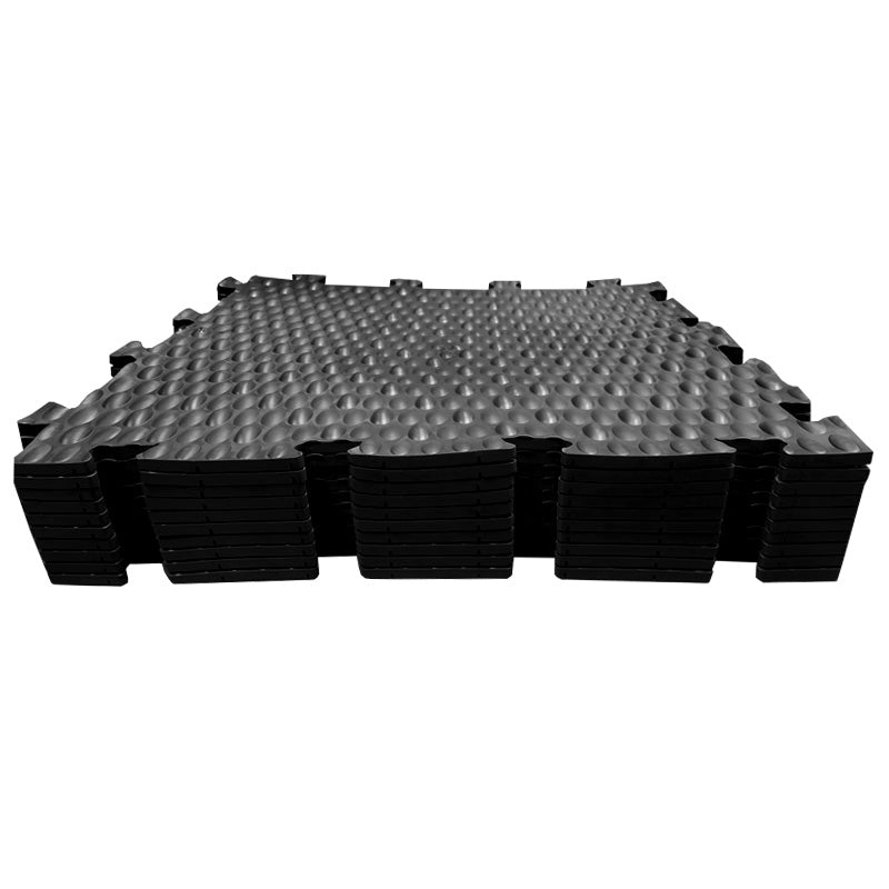 Dalle clipsable en PVC très souple - 50 x 50 x 0.8 cm - noir