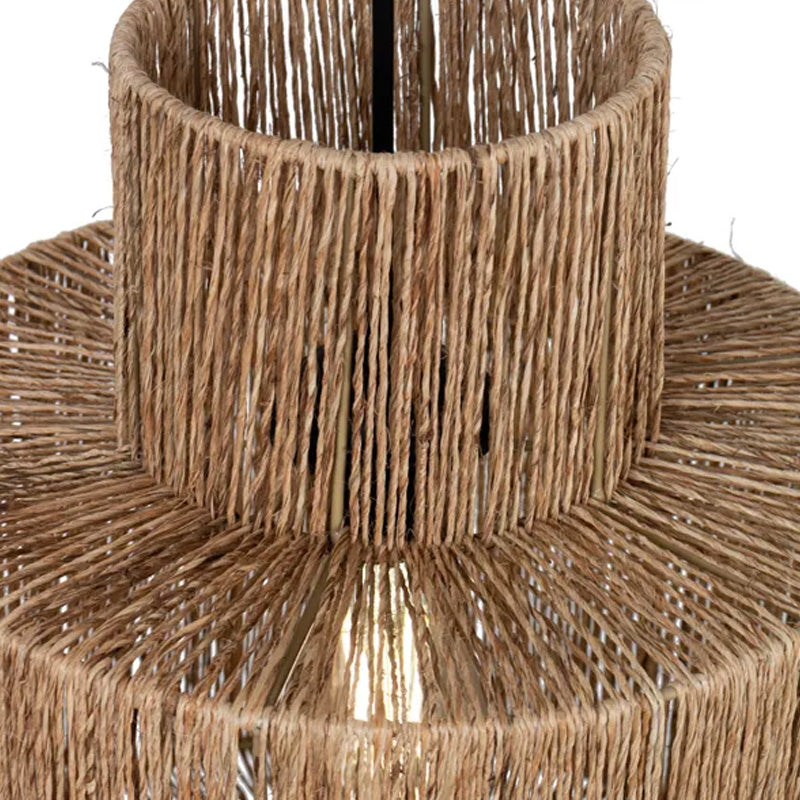 Abat-jour pour suspension Charles en jute - ⌀ 30 cm - marron