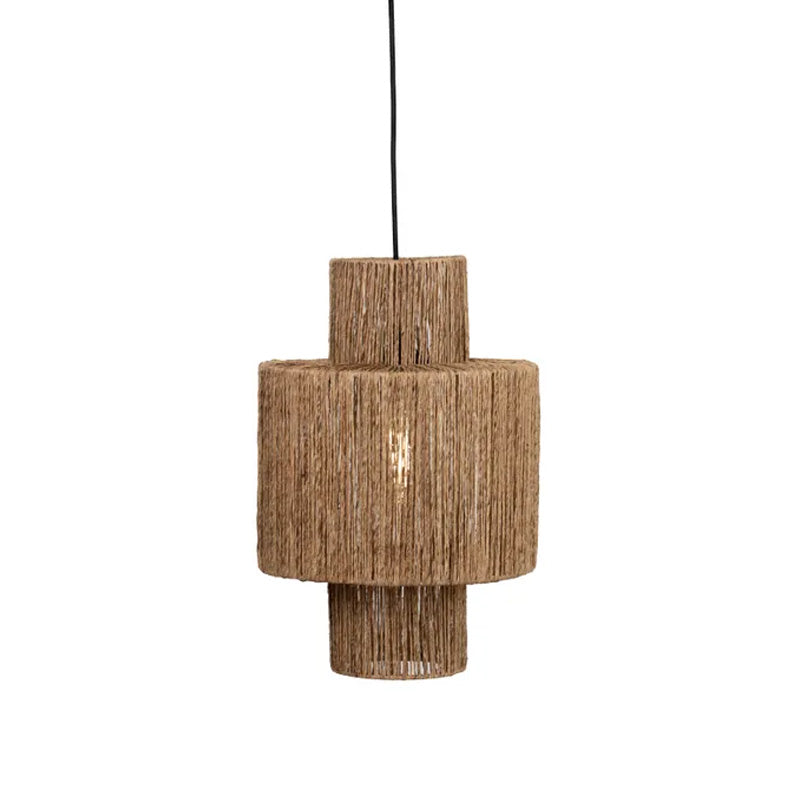 Abat-jour pour suspension Charles en jute - ⌀ 30 cm - marron