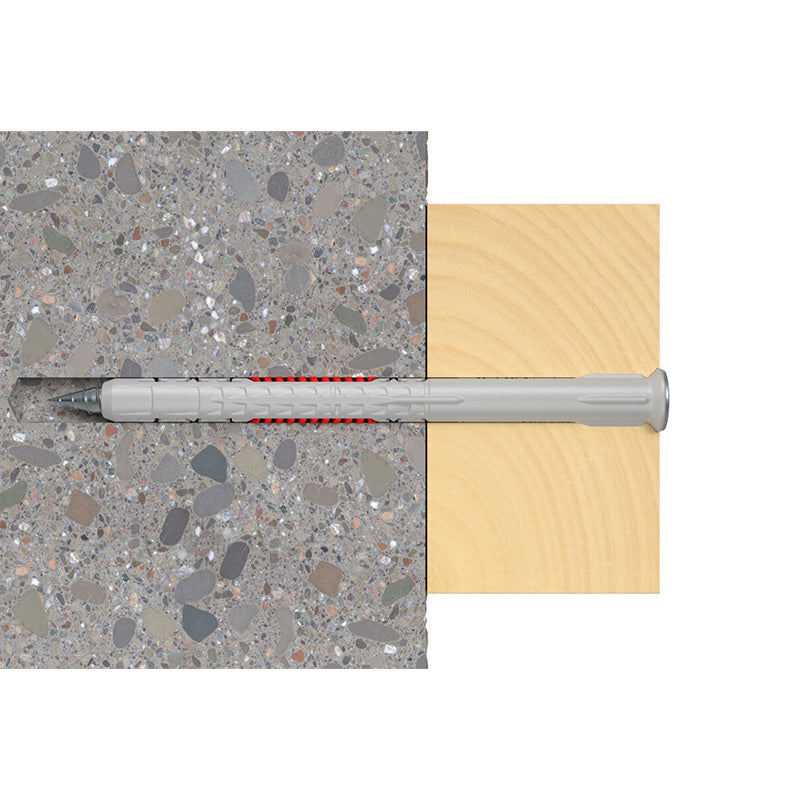 Cheville rallongée DuoXpand 10x120 avec vis à tête fraisée en acier électrozingué FISCHER 562157 Boîte de 50