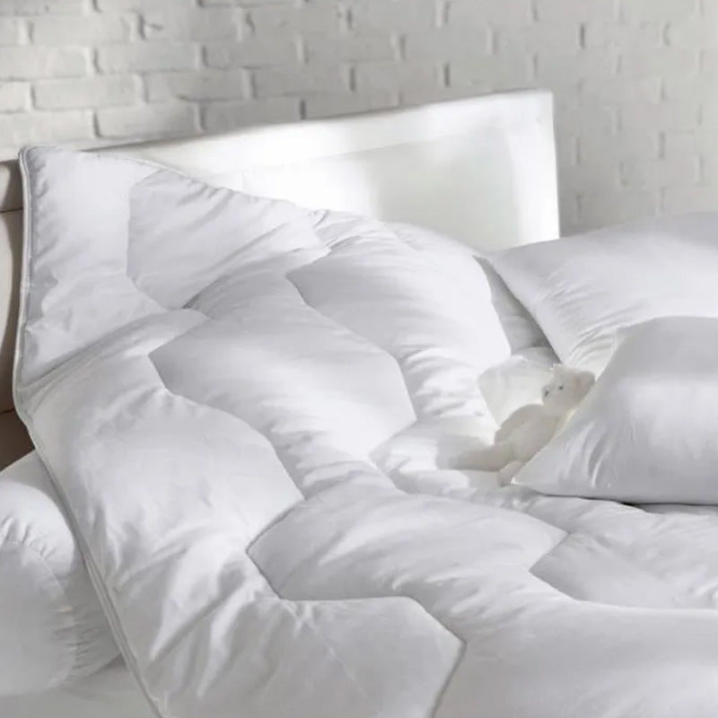 Couette antiacarienne en plumes d'oie - 200x200cm - 500g/m2 Blanc