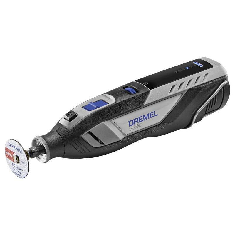Dremel 8250 Outil Rotatif Multifonction Sans-fil 12V, 65 acc, 5 adaptations, 1 batterie 2Ah, de 5.000 à 30.000 tr/min