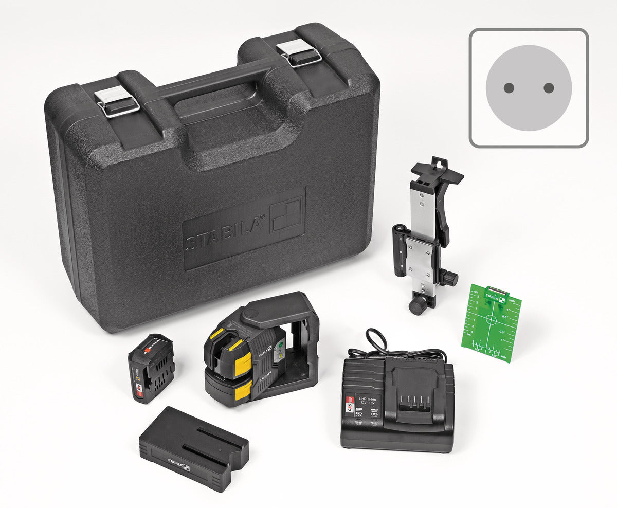 Laser lignes croisées et aplomb LAX 500 G, 12-V-System, 7-pcs (EU) STABILA 19984