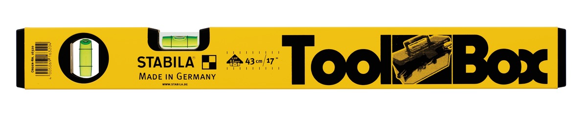 Niveaux à bulle TOOLBOX, 43 cm STABILA 16320