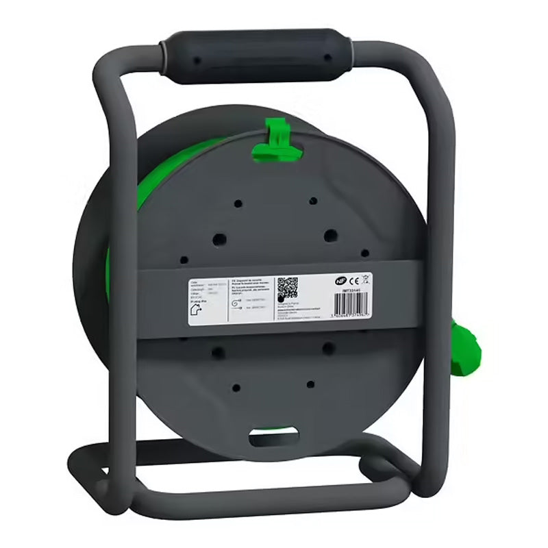 SCHNEIDER ELECTRIC Enrouleur Électrique 25 m 4 Prises IP44 avec Protection Surcharge