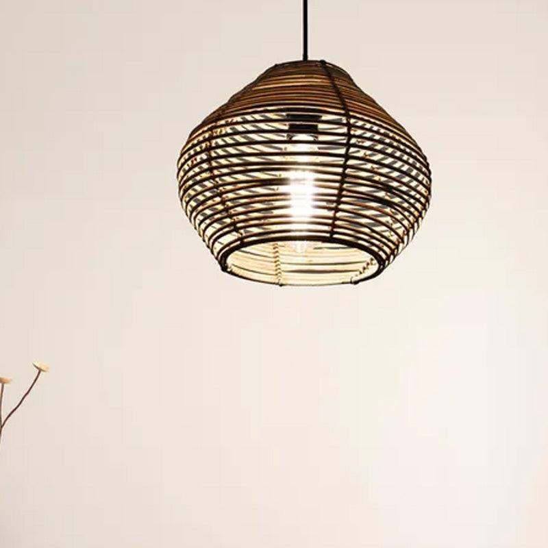 Abat-jour pour suspension Esteban en rotin - ⌀ 32 cm - marron