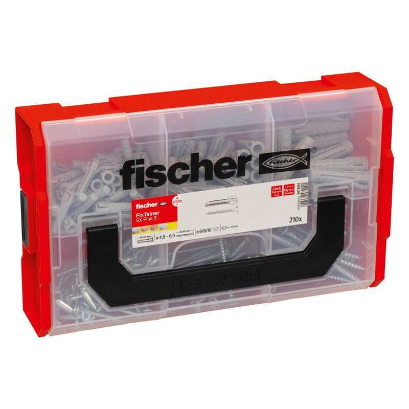 Coffret FixTainer chevilles SX Plus 6,8 / 10 avec vis FISCHER 567894