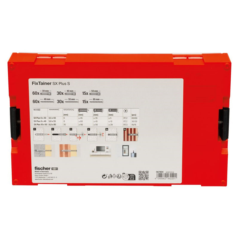 Coffret FixTainer chevilles SX Plus 6,8 / 10 avec vis FISCHER 567894