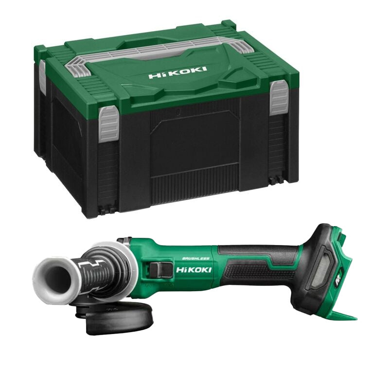 Meuleuse HIKOKI G3613DEW2Z - Ø125mm - MultiVolt 36V Brushless - Frein - inter.autobloquant - LVH (vendu sans batterie) en HitCase III